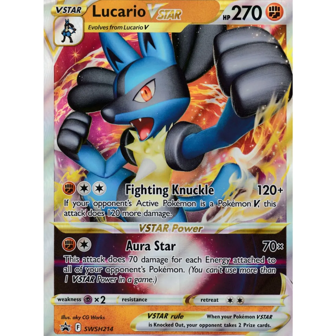 Lucario VStar SWSH214 PROMO XXL OVERSIZED/ÜBERGROß Englisch