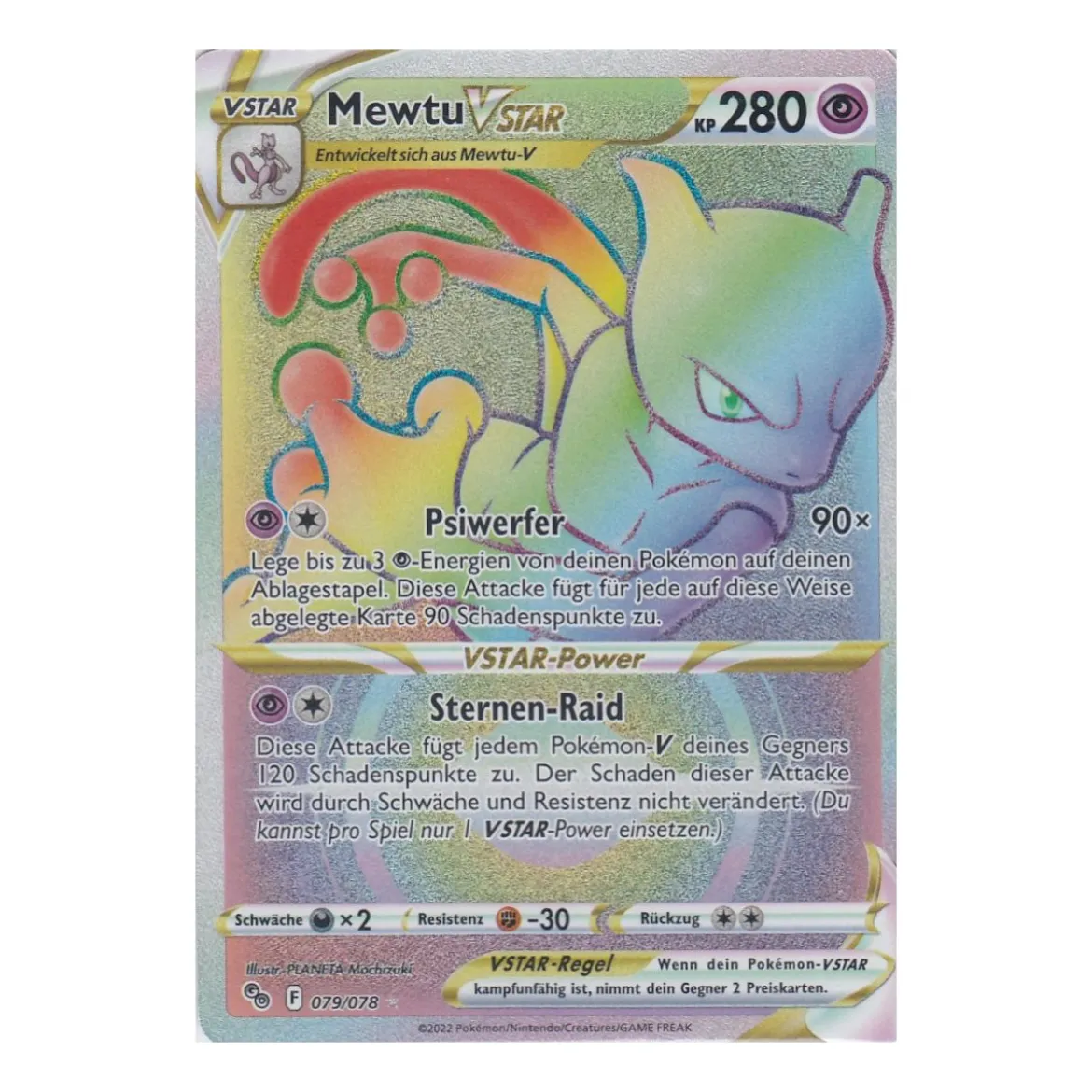 Mewtu-VSTAR 079/078 RAINBOW