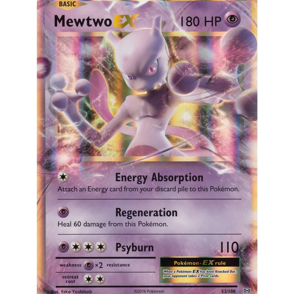 Mewtwo EX XY Evolutions PROMO XXL OVERSIZED/ÜBERGROß Englisch