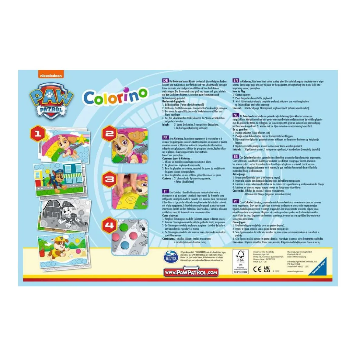 Paw Patrol Colorino Lernspiel