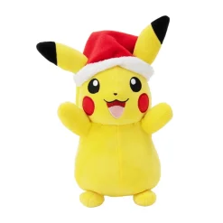 Pikachu mit Weihnachtsmütze 2025 Plüschfigur 20 cm - Pokemon Kuscheltier