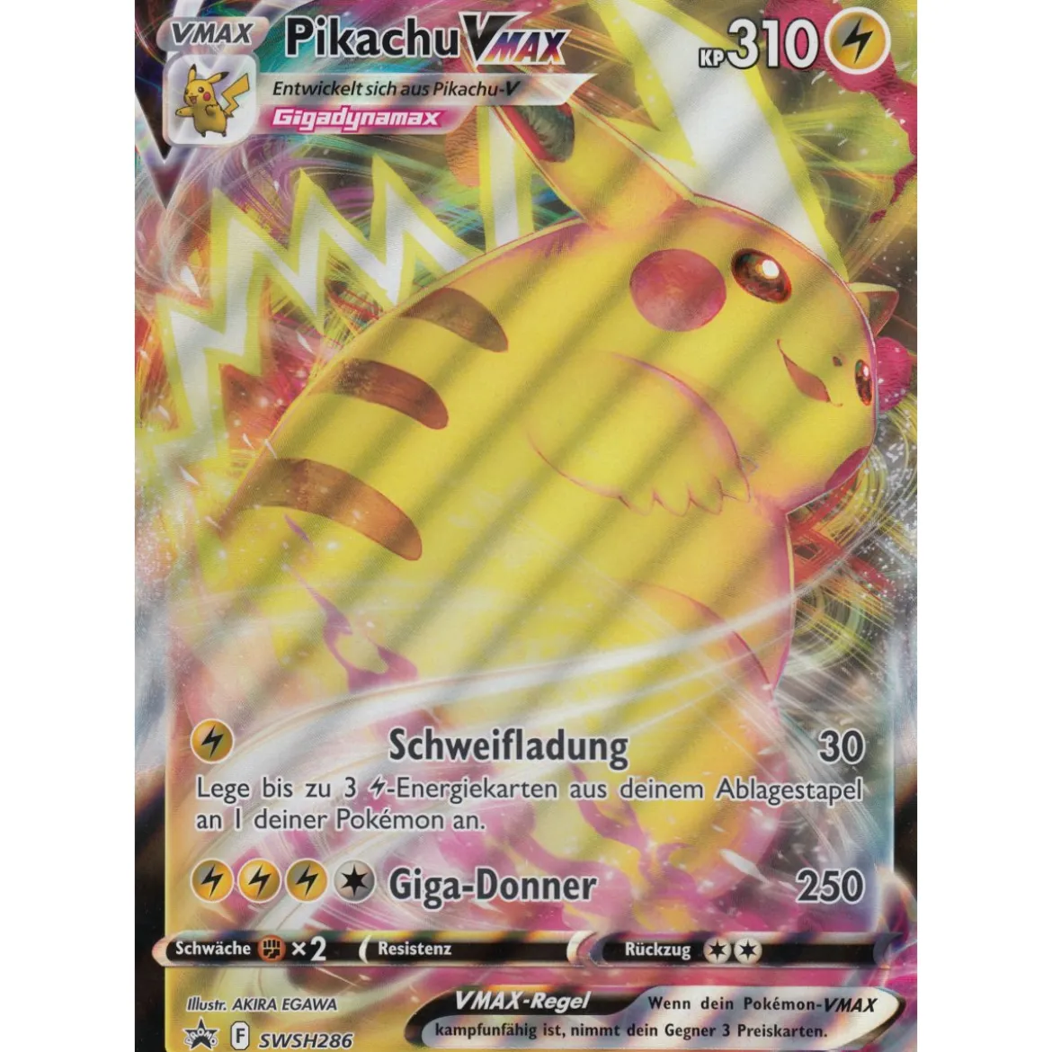 Pikachu VMax SWSH286 PROMO XXL OVERSIZED/ÜBERGROß