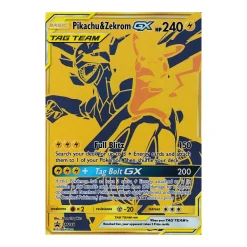Pikachu & Zekrom GX Gold SM248 PROMO XXL OVERSIZED/ÜBERGROß Englisch