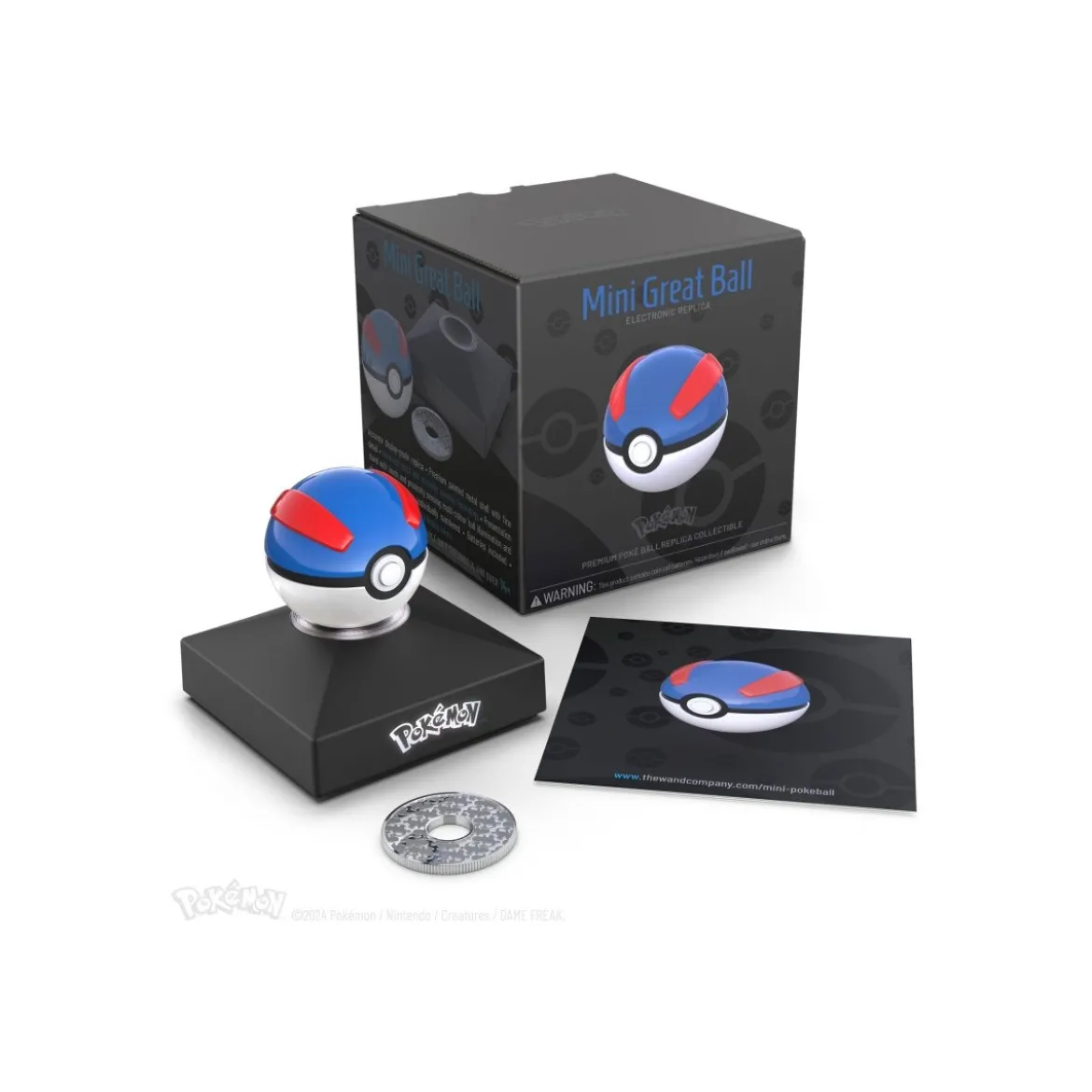 Pokemon Diecast Replik Mini Great Ball / Superball mit Lichteffekt