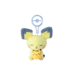 Pokemon Pichu & Pikachu Plüsch Little Daydream Schlüsselanhänger mit Karabiner 8 cm
