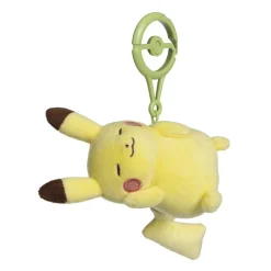 Pokemon Pikachu schlafend Plüsch Schlüsselanhänger mit Karabiner 11 cm