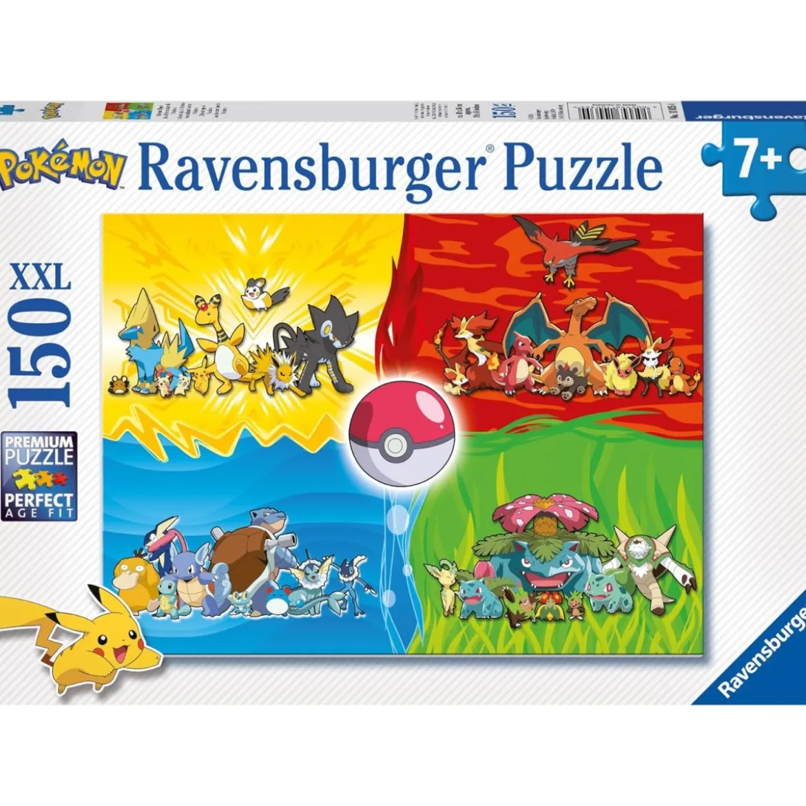 Pokemon - Pokemon Typen - Puzzle 150 XXL Teile