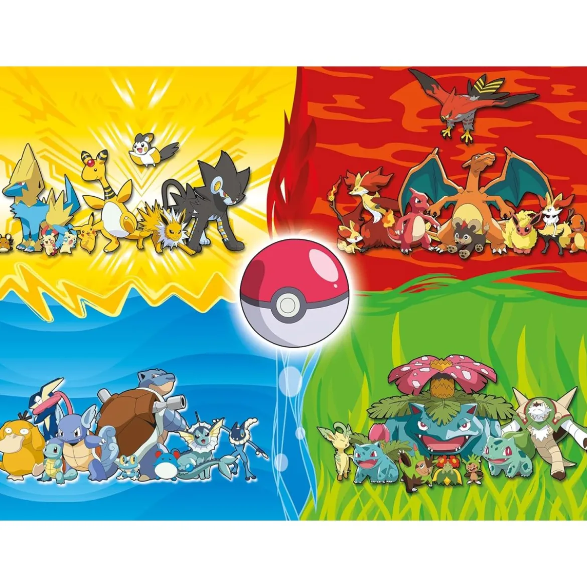 Pokemon - Pokemon Typen - Puzzle 150 XXL Teile
