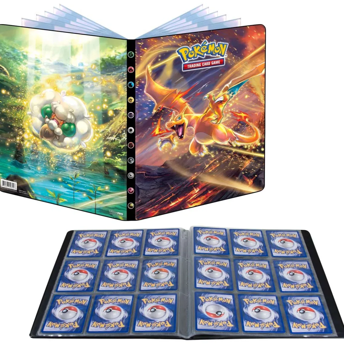 Pokemon Sammelalbum Strahlende Sterne - Glurak, Elfun (Ultra Pro 9-Pocket Album)