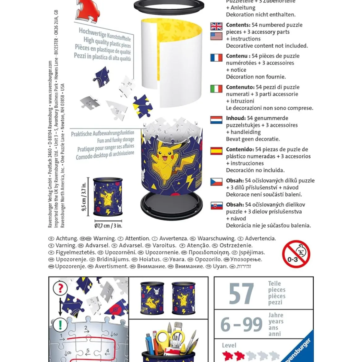 Pokemon - Utensilo Pokemon - 3D Puzzle 54 Teile