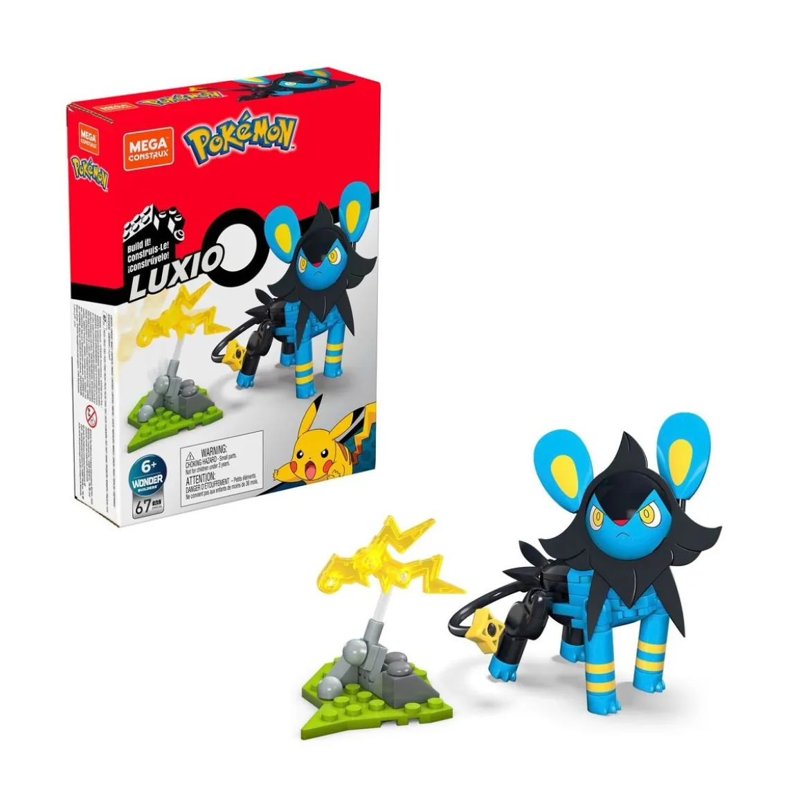 Pokémon Luxio - Bauset von Mega Construx (67 Teile)