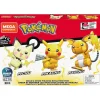 Pokémon Trio Pikachu + Pichu + Raichu - Bauset von Mega Construx (621 Teile)