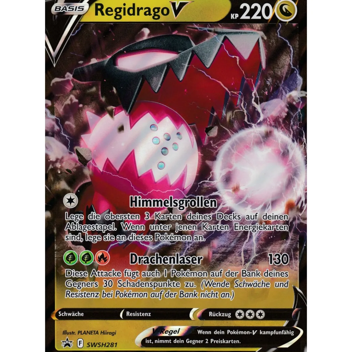Regidrago V SWSH281 PROMO XXL OVERSIZED/ÜBERGROß