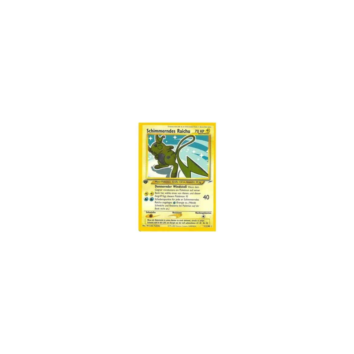 Schimmerndes Raichu 1. Edition