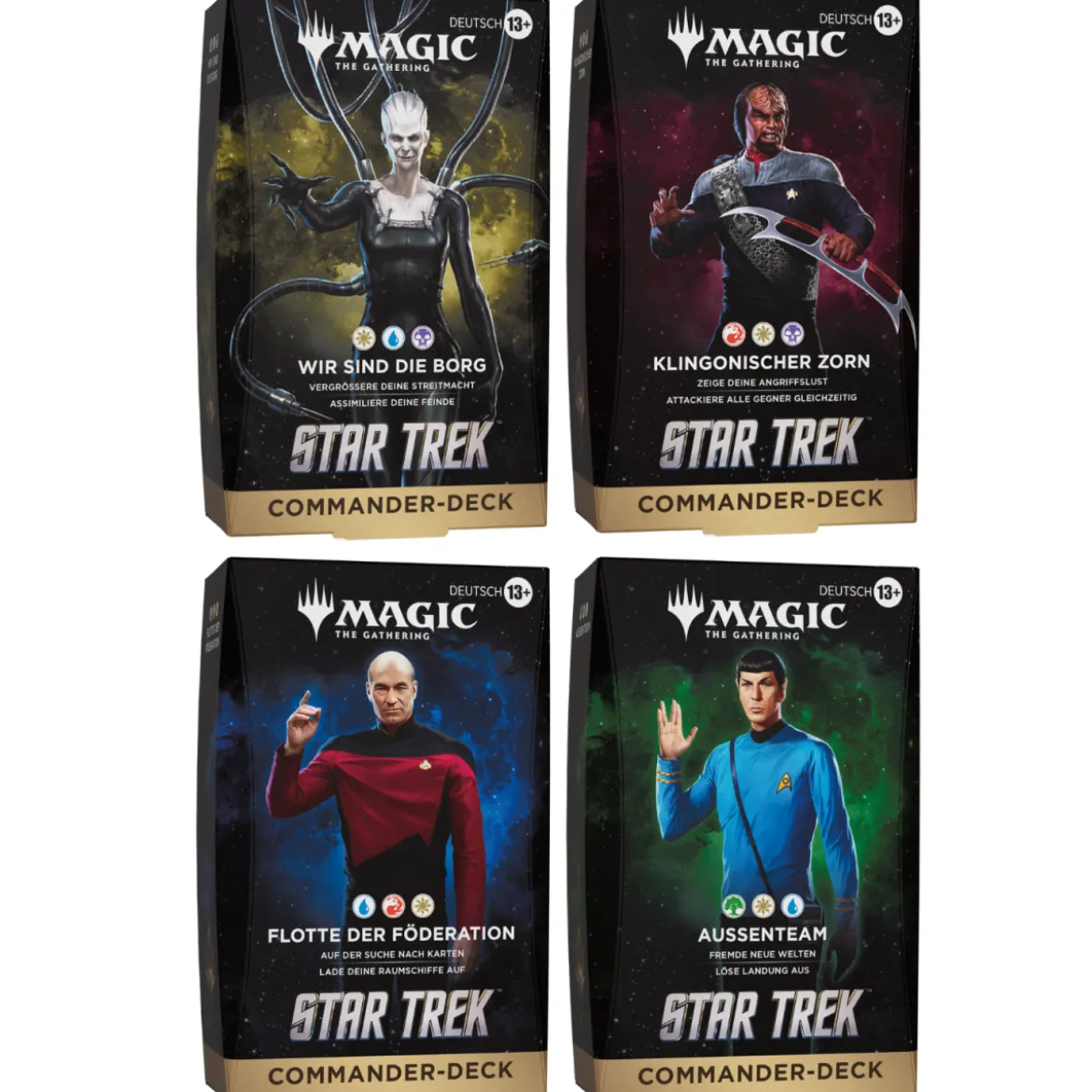 Star Trek alle 4 Commander Decks - Sealed Case (deutsch) VORVERKAUF
