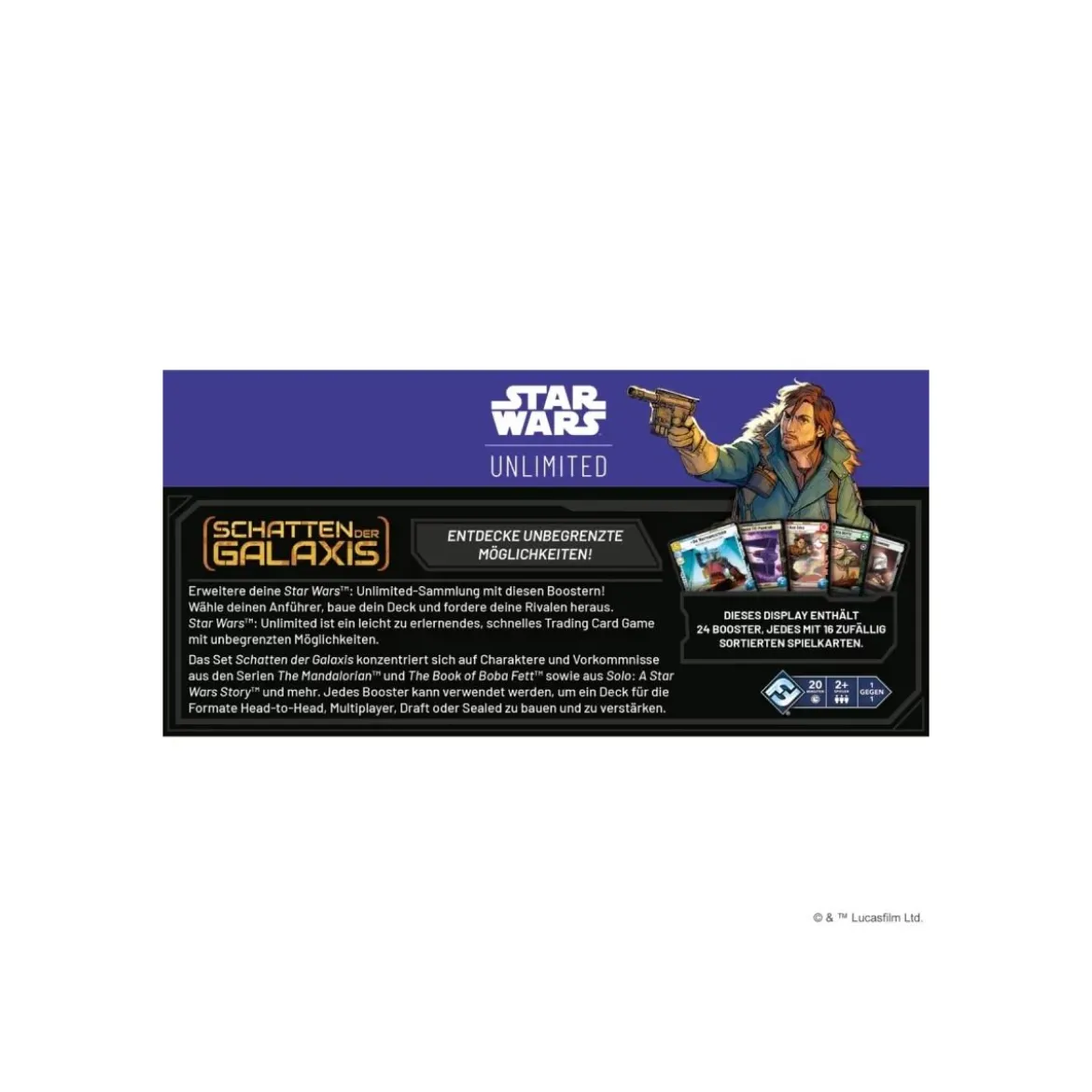 Star Wars: Unlimited - Schatten der Galaxis Booster Display (deutsch)