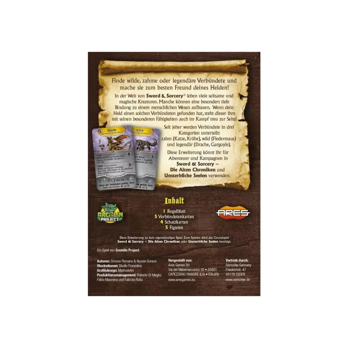 Sword & Sorcery Die Alten Chroniken - Chaotische Verbündete - Brettspiel-Erweiterung