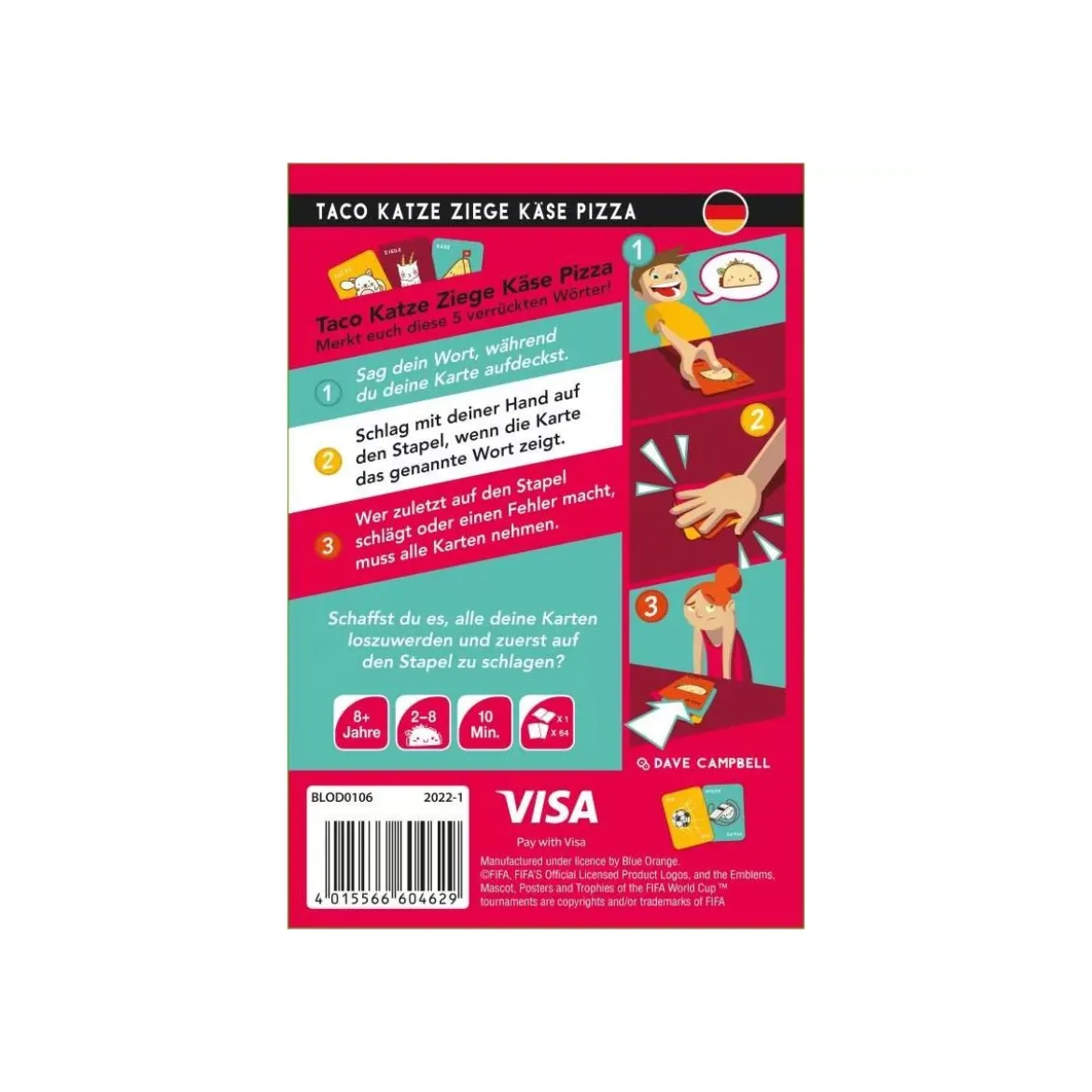 Taco Katze Ziege Käse Pizza (FIFA-Edition) - Kartenspiel
