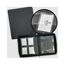 TCG Guru 4-Pocket Toploader Zippered-Binder - Schwarz