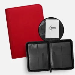 TCG Guru Zip Binder Xenon Rot - 4-Pocket Sideloading