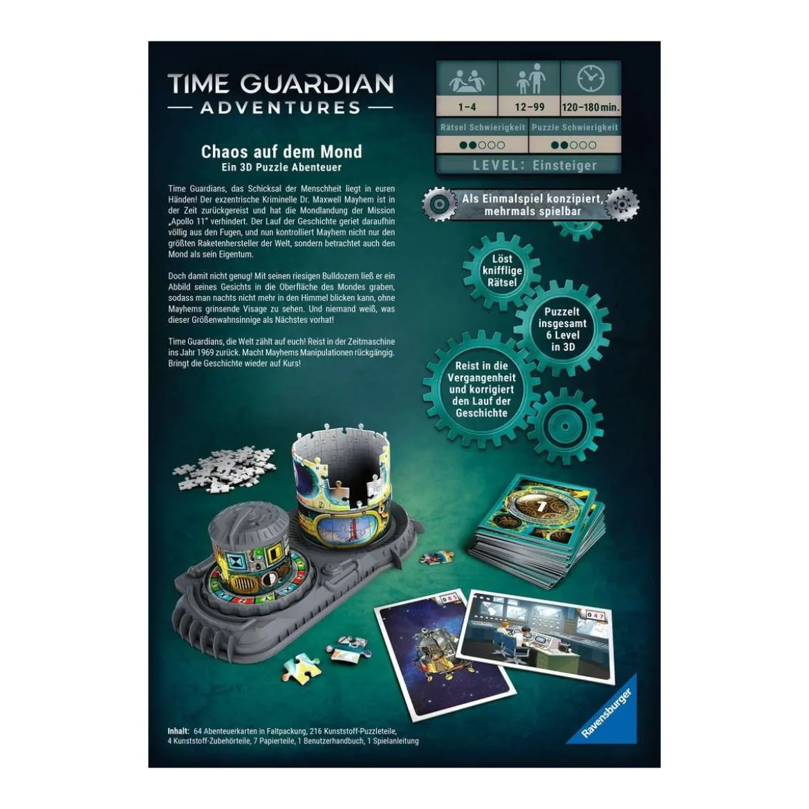 Time Guardian Adventures: Chaos auf dem Mond Denkspiel