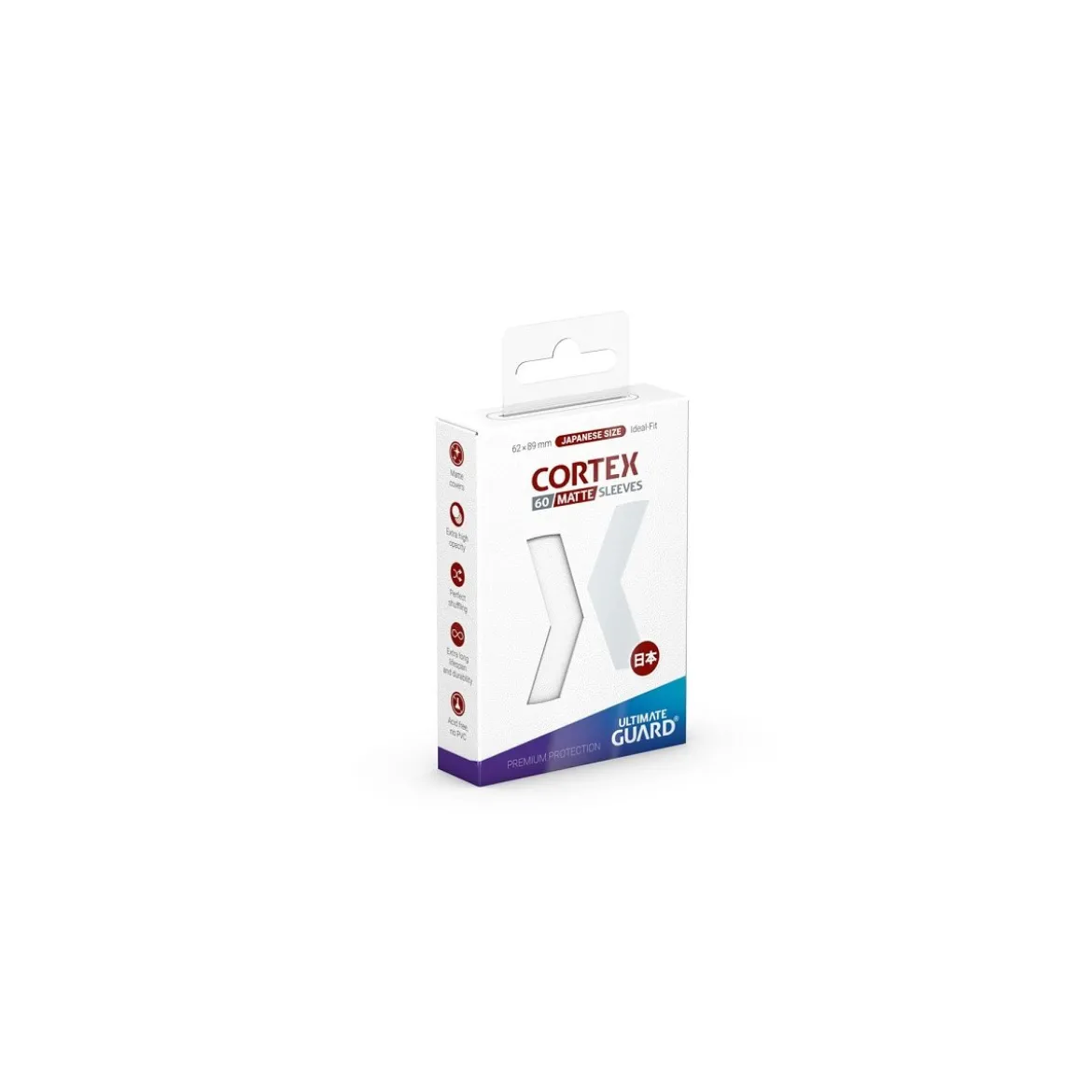 Ultimate Guard Cortex Matte Sleeves Japanische Größe Weiß (60 Hüllen)