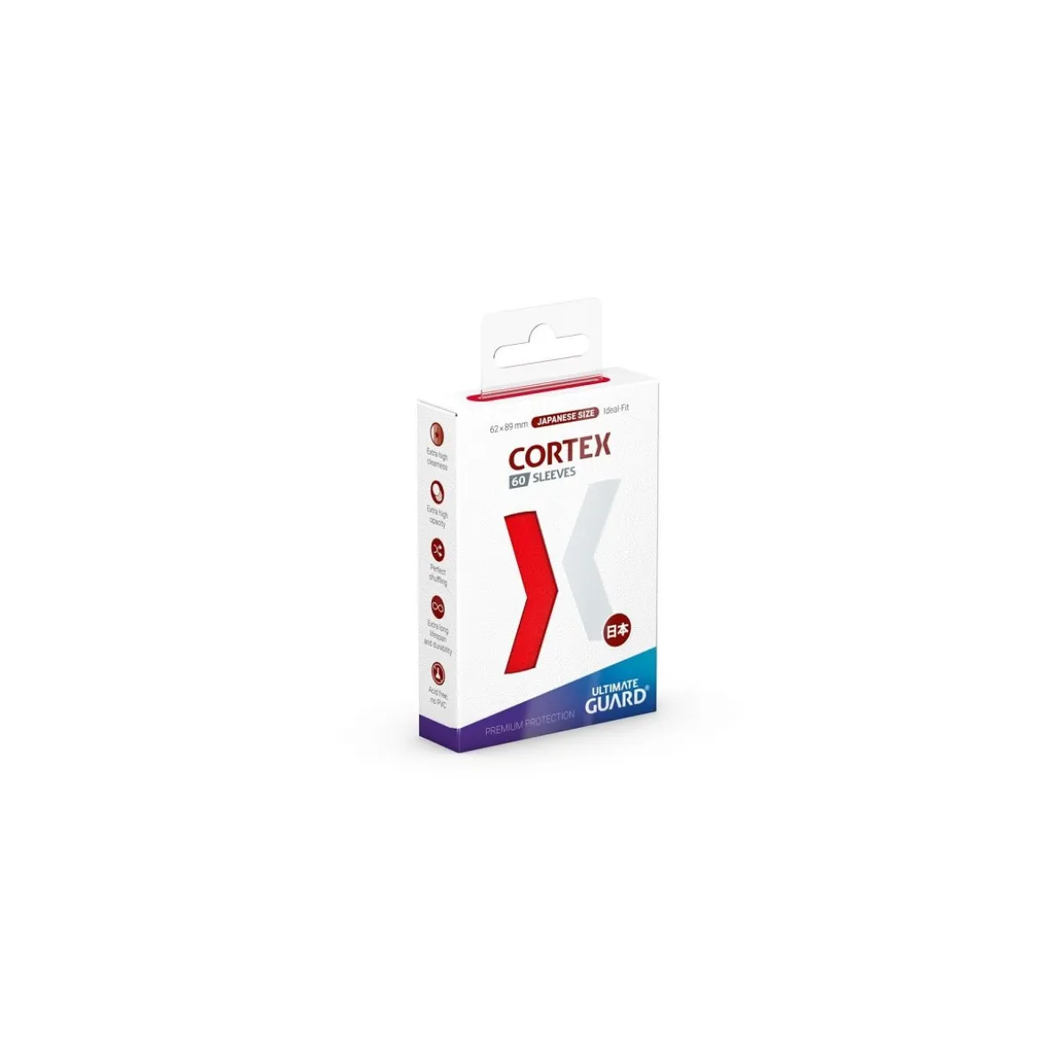 Ultimate Guard Cortex Sleeves Japanische Größe Rot (60 Hüllen)