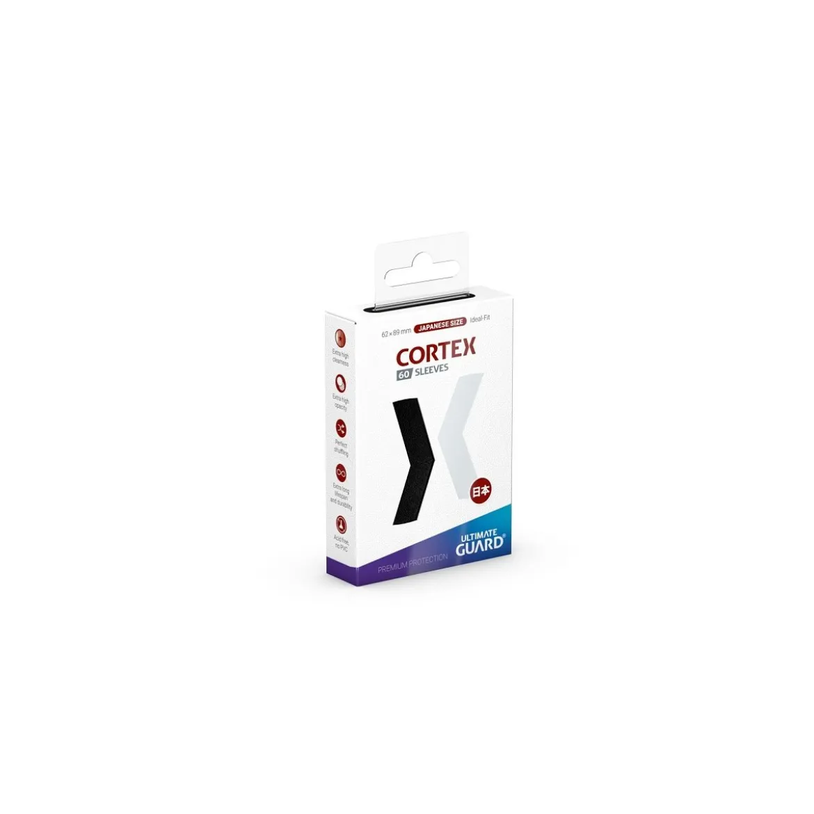 Ultimate Guard Cortex Sleeves Japanische Größe Schwarz (60 Hüllen)