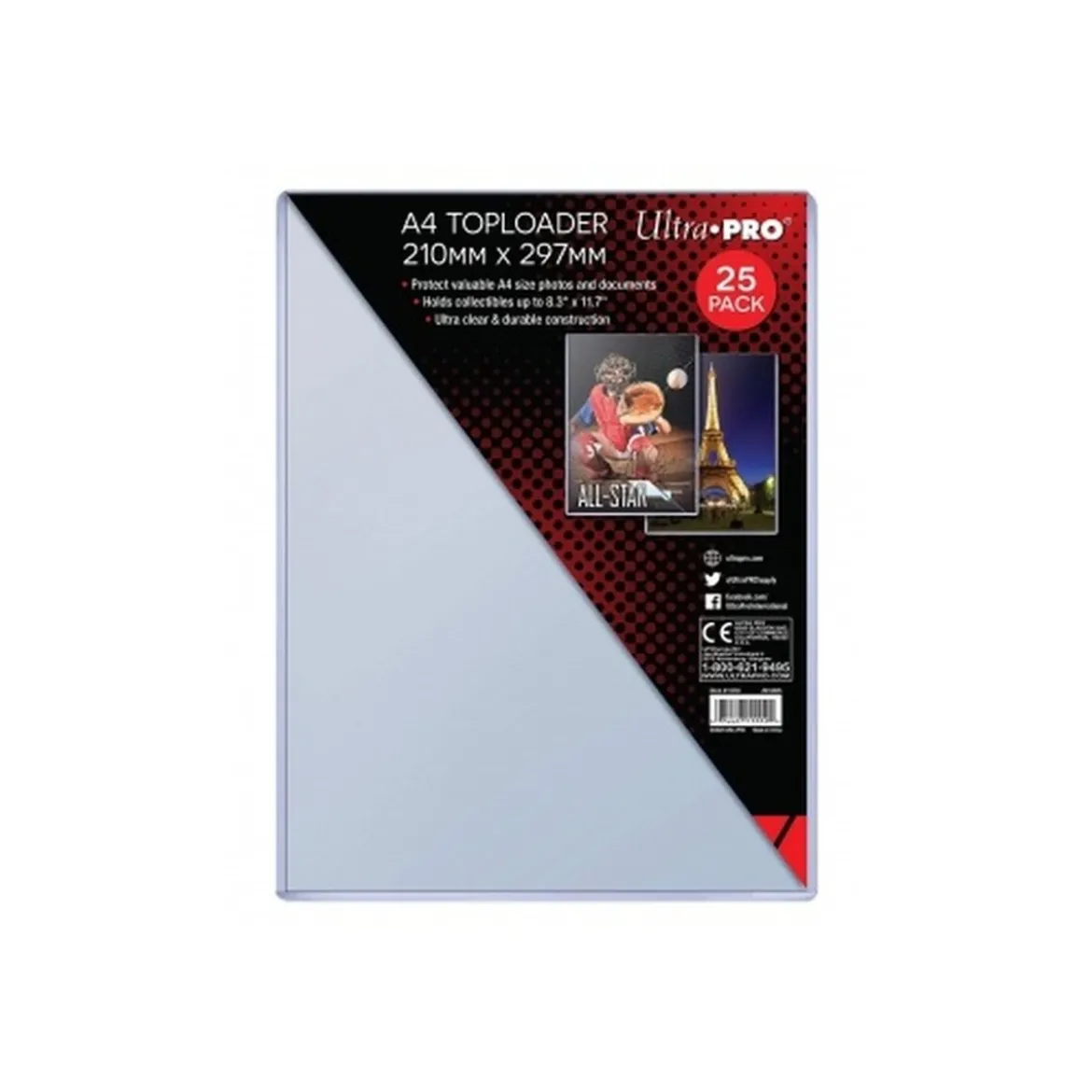 Ultra Pro A4 Toploader 210mm x 297mm (25 dicke Schutzhüllen)