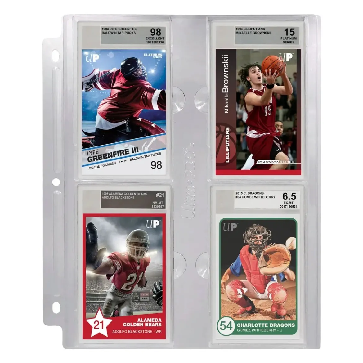 Ultra Pro 4-Pocket Page für Beckett Graded Slabs / Cases