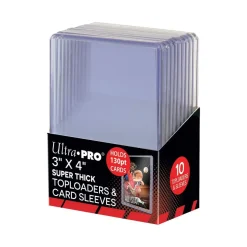 Ultra Pro Super Thick Toploader 3x4 Zoll 130PT (extrem dicke Schutzhüllen) - 10 Stück