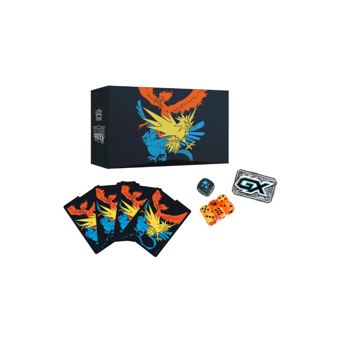 Verborgenes Schicksal/Hidden Fates Trainer Box + Würfel + Schadensmarken + Kartentrenner