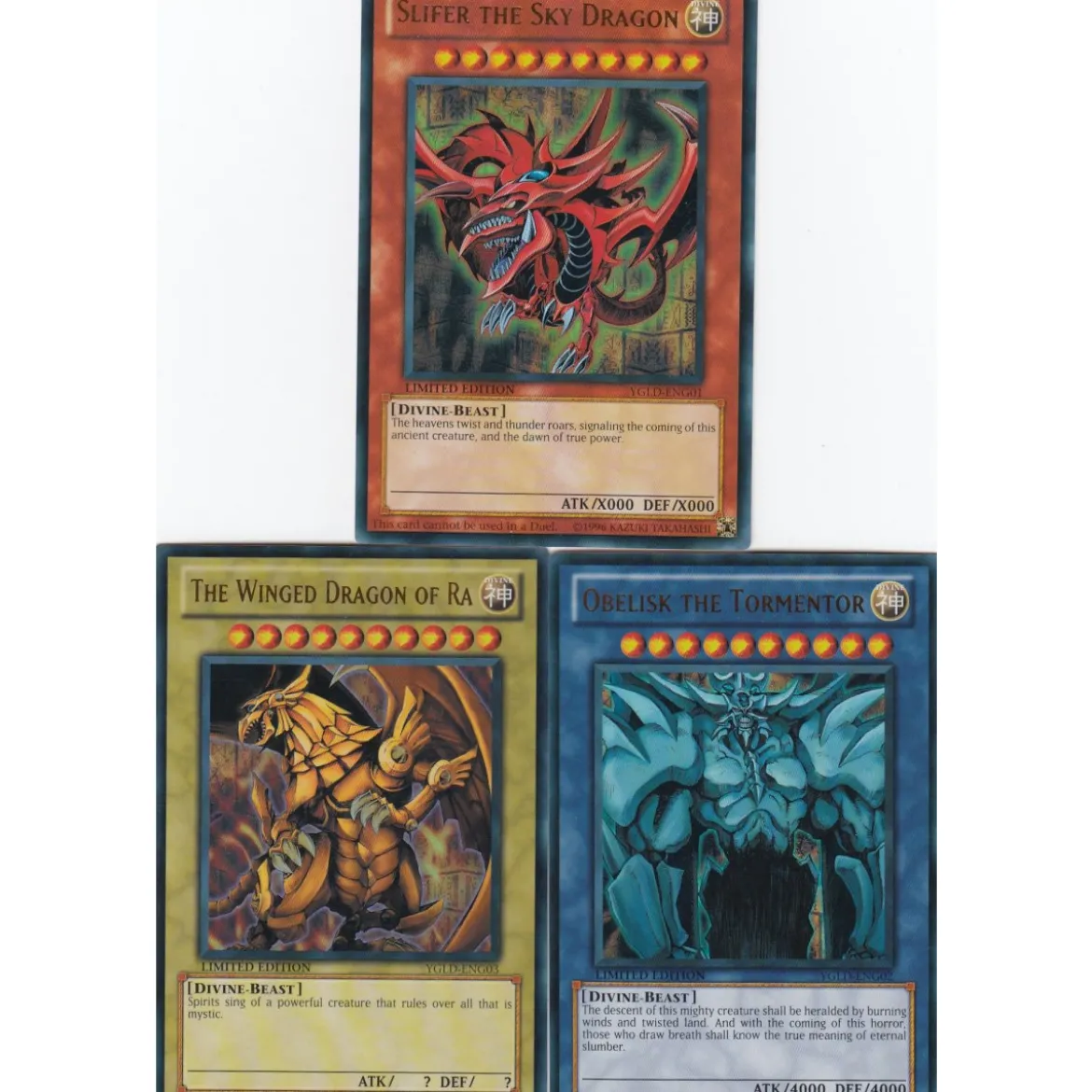 Yugi's Legendary Decks - Alle 3 Götter-Karten Set englisch (YGLD)